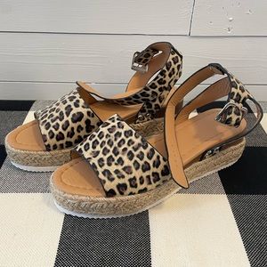 Leopard Espadrille Sandal